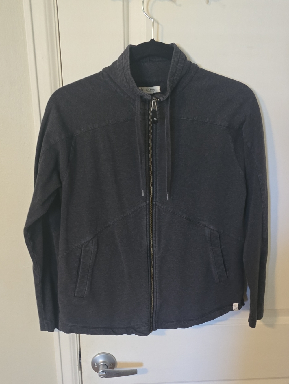 Men's Charcoal Zip-Up Shirt Jacket - Lightweight Casual Layer